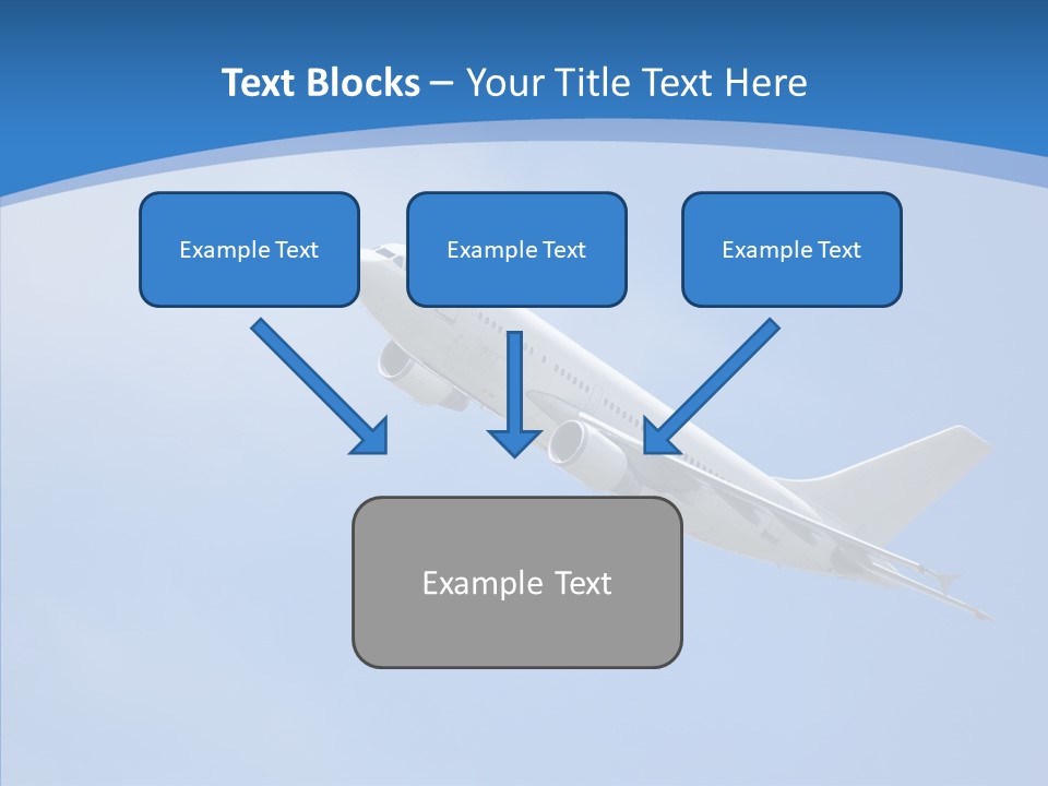 Transport Flying Airplane PowerPoint Template