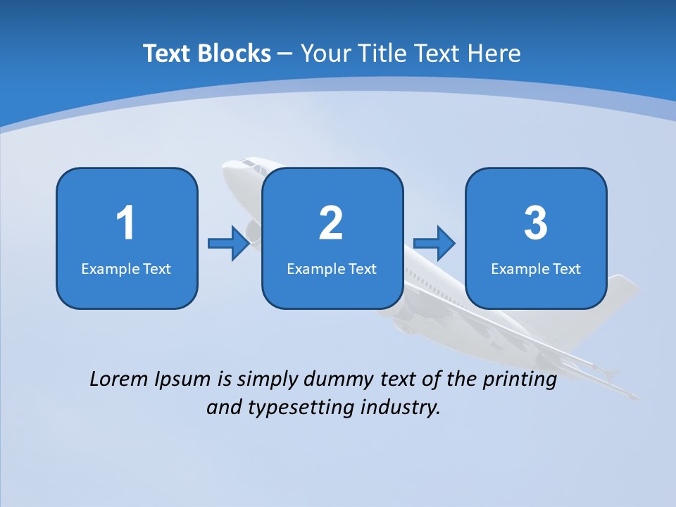 Transport Flying Airplane PowerPoint Template