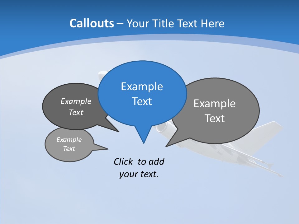 Transport Flying Airplane PowerPoint Template
