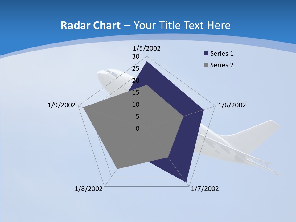 Transport Flying Airplane PowerPoint Template