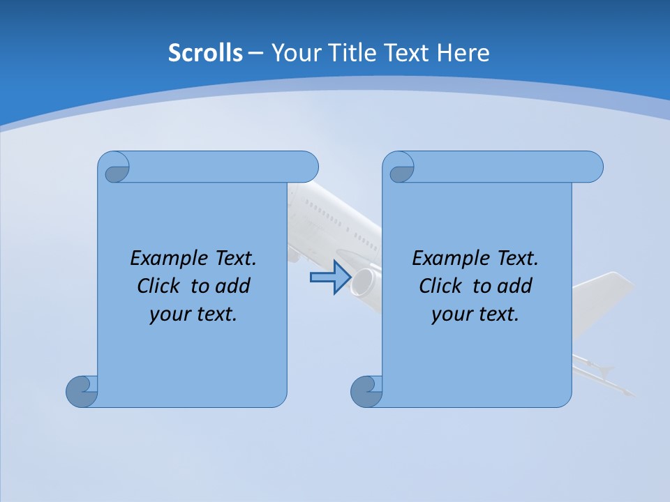 Transport Flying Airplane PowerPoint Template