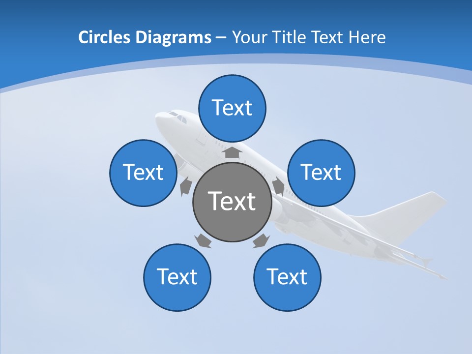 Transport Flying Airplane PowerPoint Template