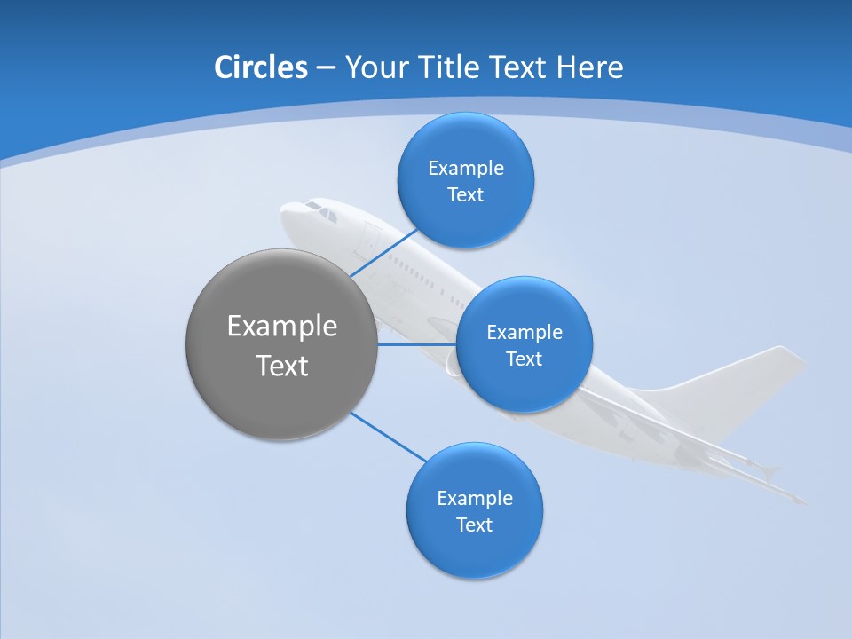 Transport Flying Airplane PowerPoint Template