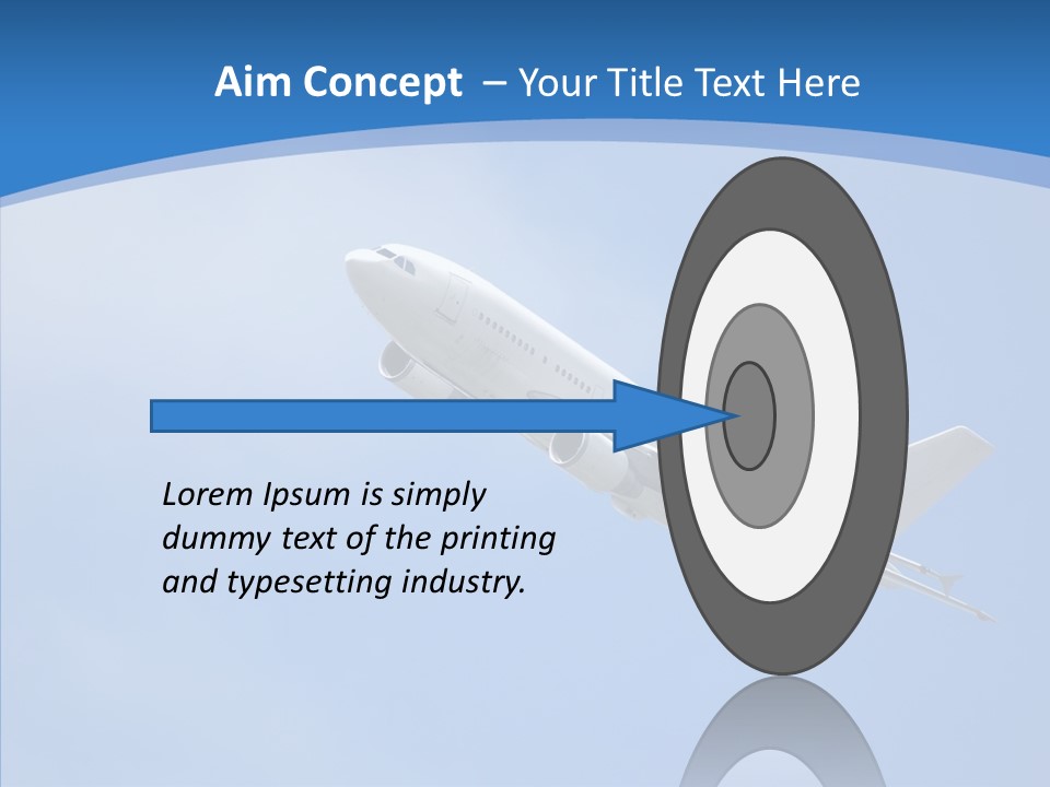 Transport Flying Airplane PowerPoint Template