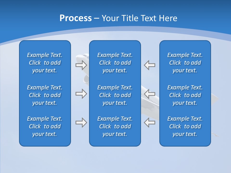 Transport Flying Airplane PowerPoint Template
