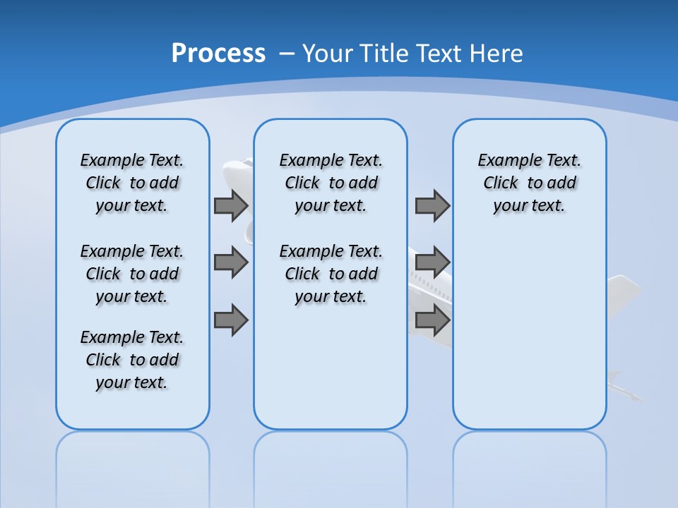 Transport Flying Airplane PowerPoint Template