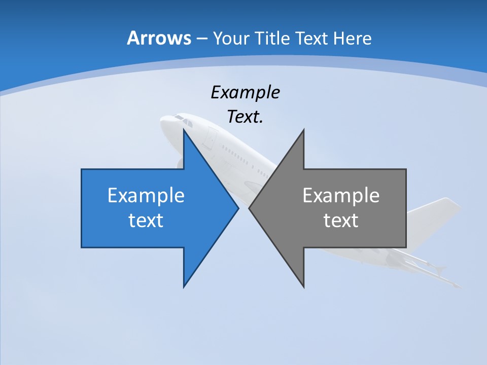 Transport Flying Airplane PowerPoint Template