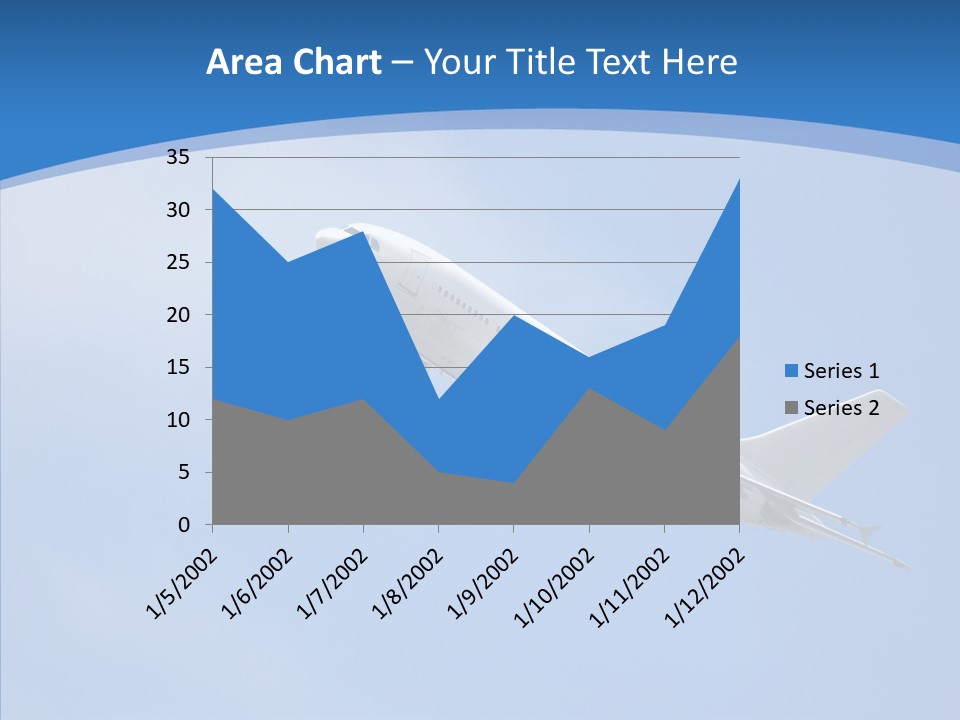 Transport Flying Airplane PowerPoint Template