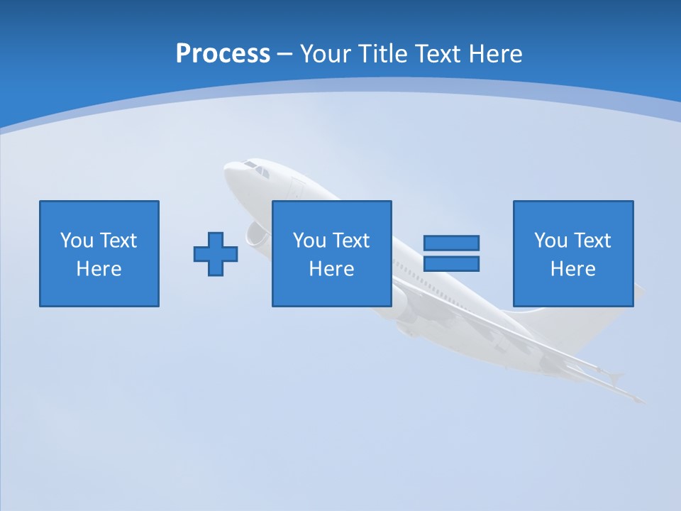 Transport Flying Airplane PowerPoint Template