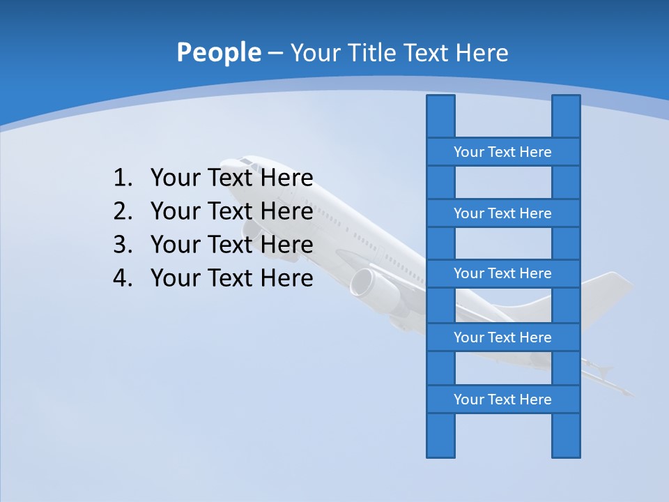Transport Flying Airplane PowerPoint Template