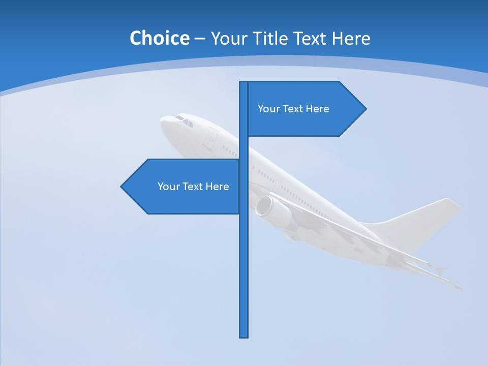 Transport Flying Airplane PowerPoint Template