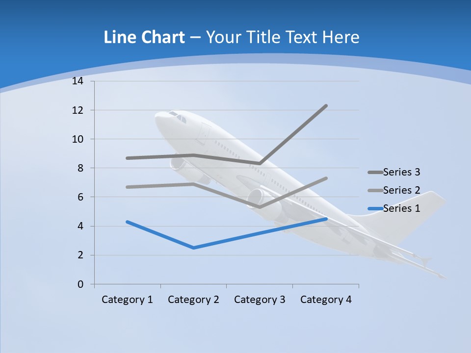 Transport Flying Airplane PowerPoint Template