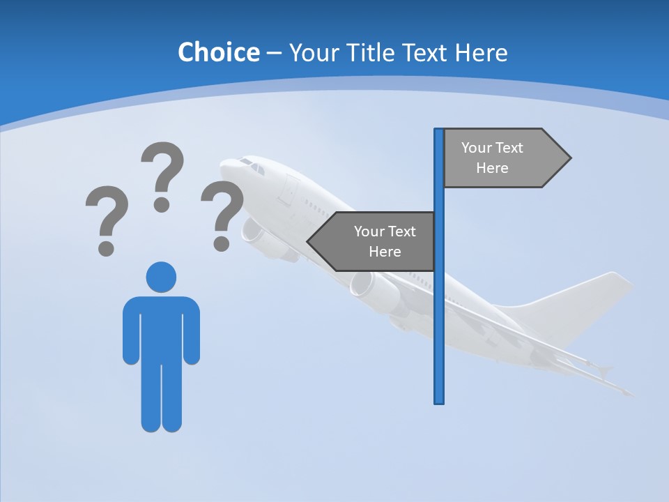 Transport Flying Airplane PowerPoint Template