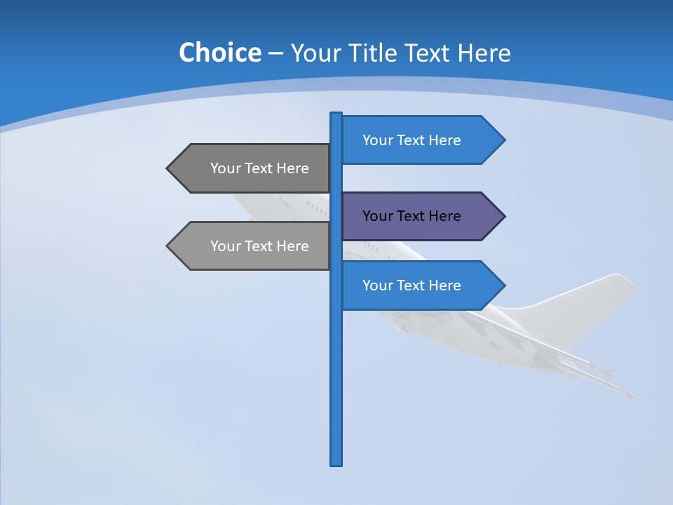 Transport Flying Airplane PowerPoint Template