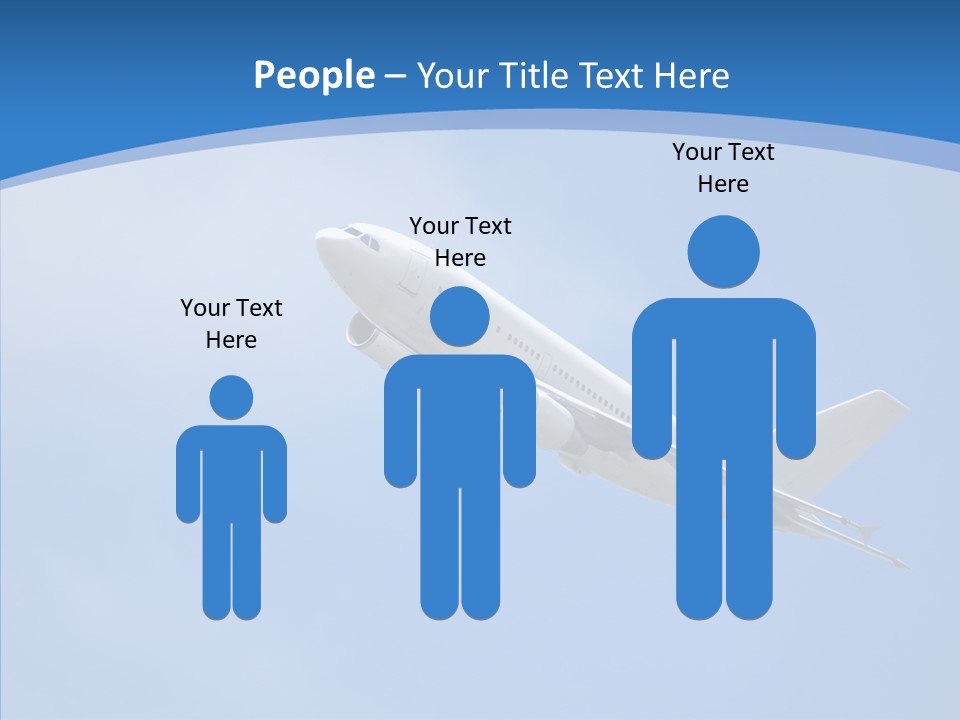 Transport Flying Airplane PowerPoint Template