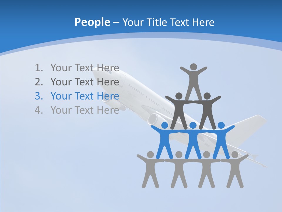 Transport Flying Airplane PowerPoint Template