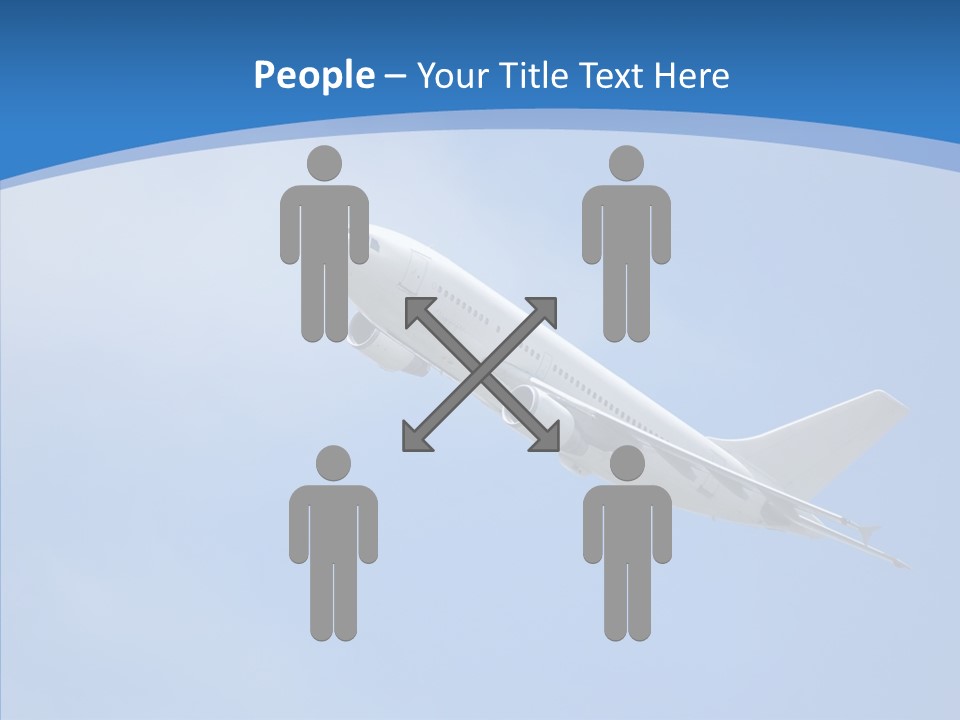 Transport Flying Airplane PowerPoint Template