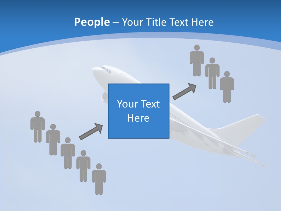 Transport Flying Airplane PowerPoint Template