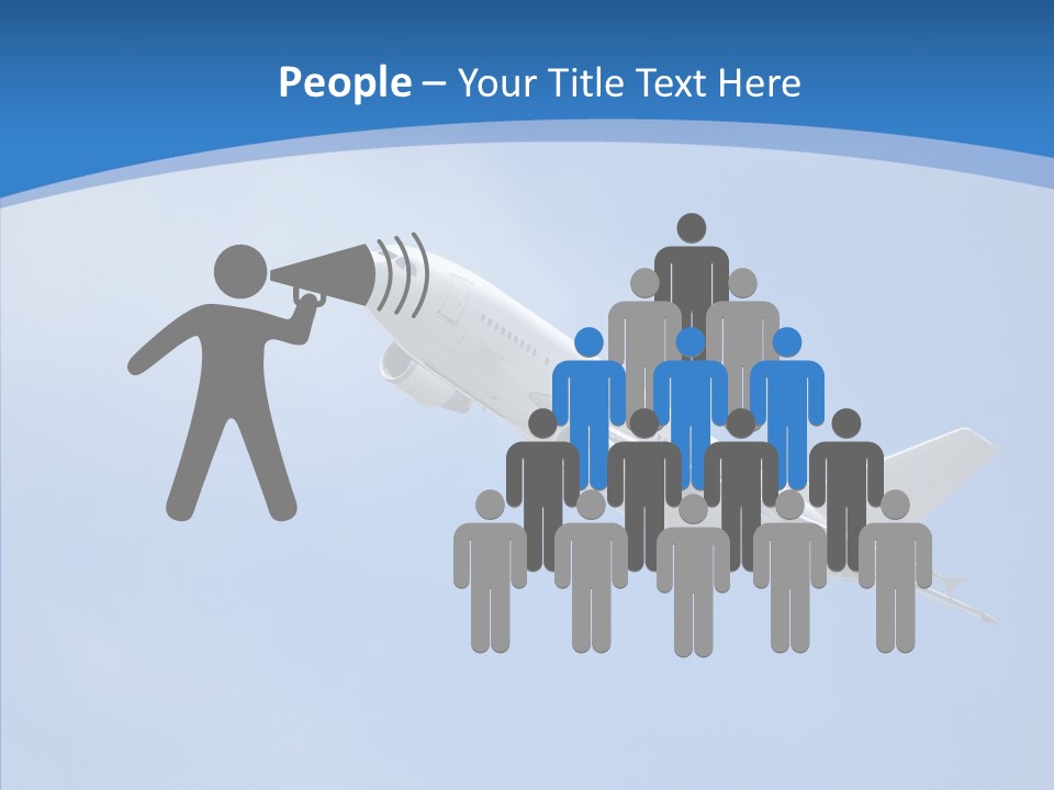 Transport Flying Airplane PowerPoint Template