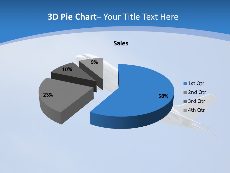 Transport Flying Airplane PowerPoint Template