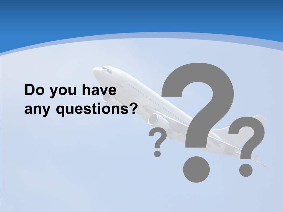 Transport Flying Airplane PowerPoint Template