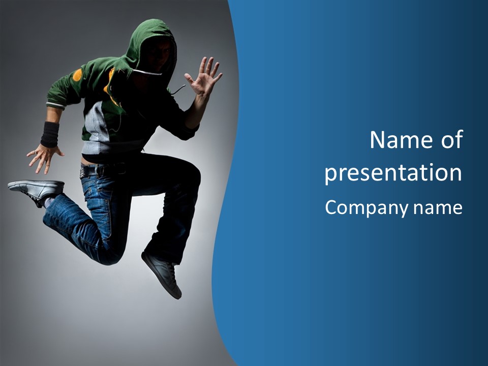 Hip Hop Motion Breakdancer PowerPoint Template