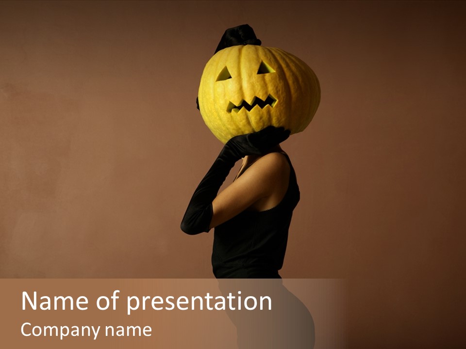 Laces Horror Postcard PowerPoint Template