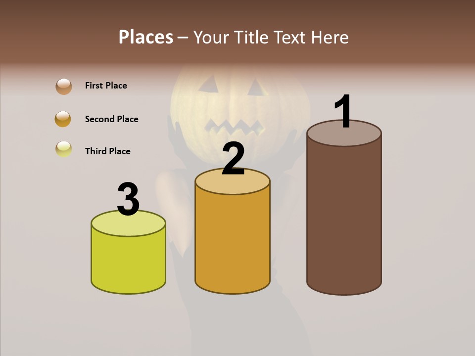 Girl Harmonious Postcard PowerPoint Template