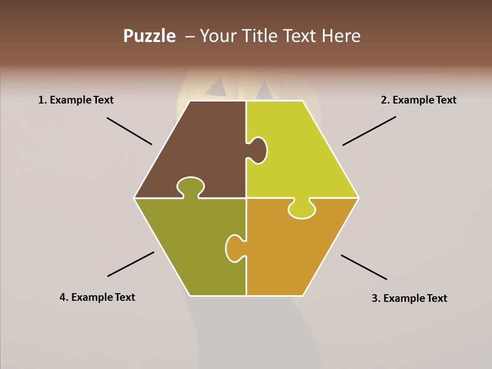 Girl Harmonious Postcard PowerPoint Template