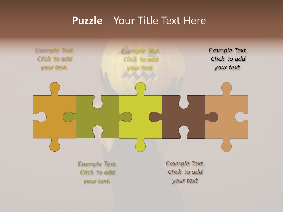 Girl Harmonious Postcard PowerPoint Template