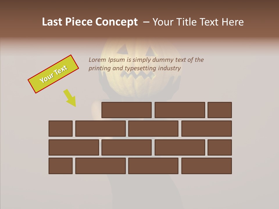 Girl Harmonious Postcard PowerPoint Template