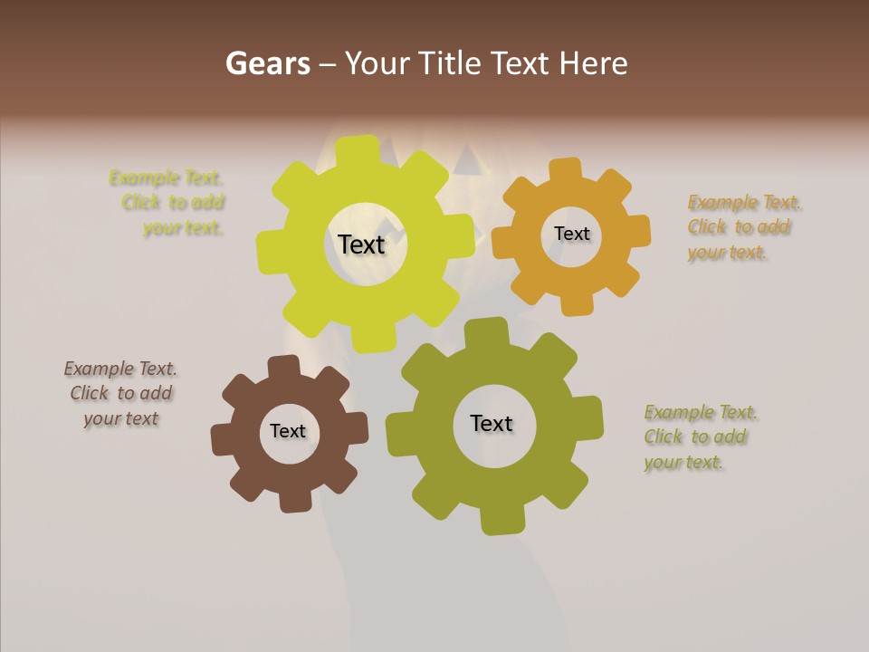 Girl Harmonious Postcard PowerPoint Template