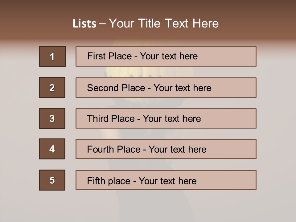 Girl Harmonious Postcard PowerPoint Template