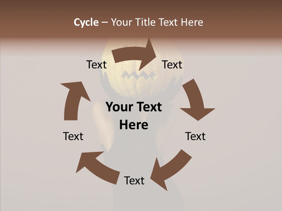 Girl Harmonious Postcard PowerPoint Template