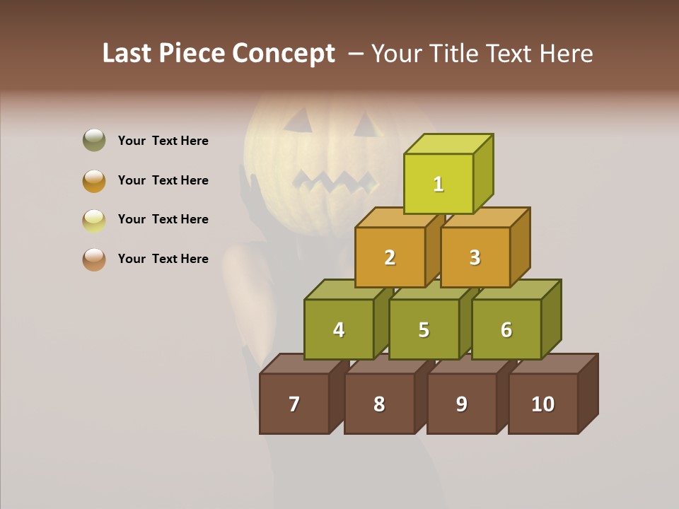 Girl Harmonious Postcard PowerPoint Template