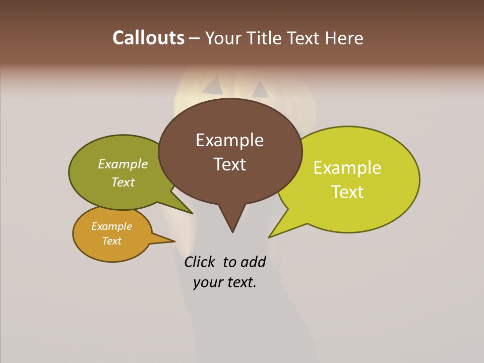 Girl Harmonious Postcard PowerPoint Template