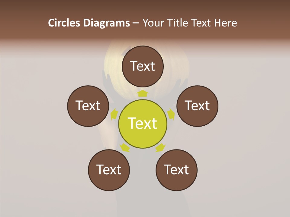 Girl Harmonious Postcard PowerPoint Template