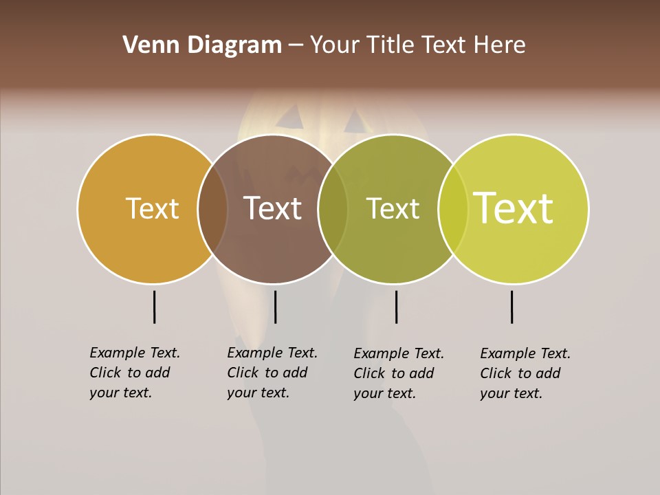 Girl Harmonious Postcard PowerPoint Template