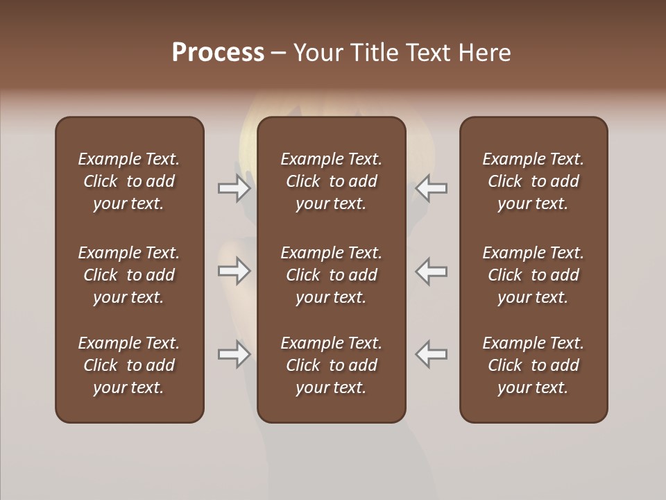 Girl Harmonious Postcard PowerPoint Template