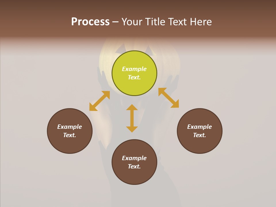 Girl Harmonious Postcard PowerPoint Template