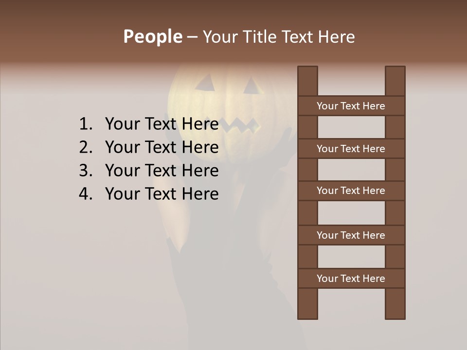 Girl Harmonious Postcard PowerPoint Template