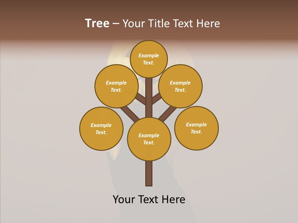 Girl Harmonious Postcard PowerPoint Template