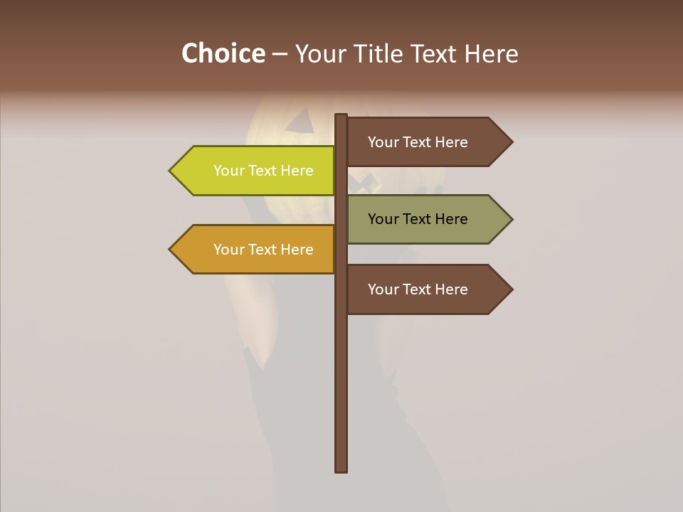 Girl Harmonious Postcard PowerPoint Template