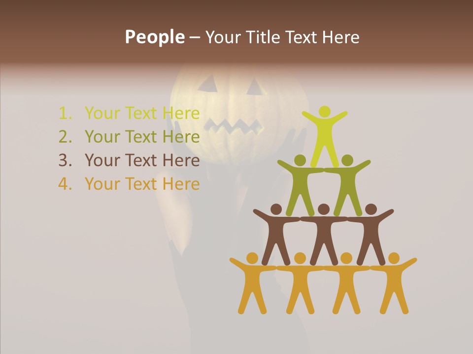 Girl Harmonious Postcard PowerPoint Template