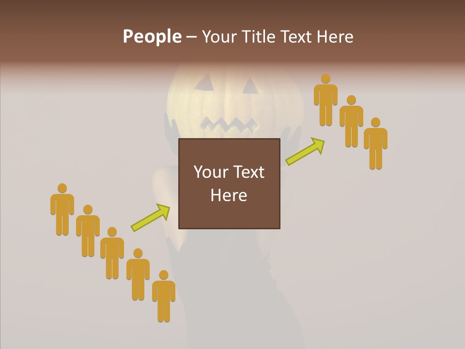 Girl Harmonious Postcard PowerPoint Template