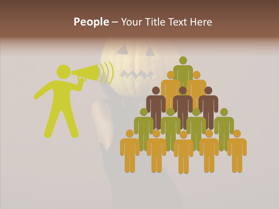 Girl Harmonious Postcard PowerPoint Template