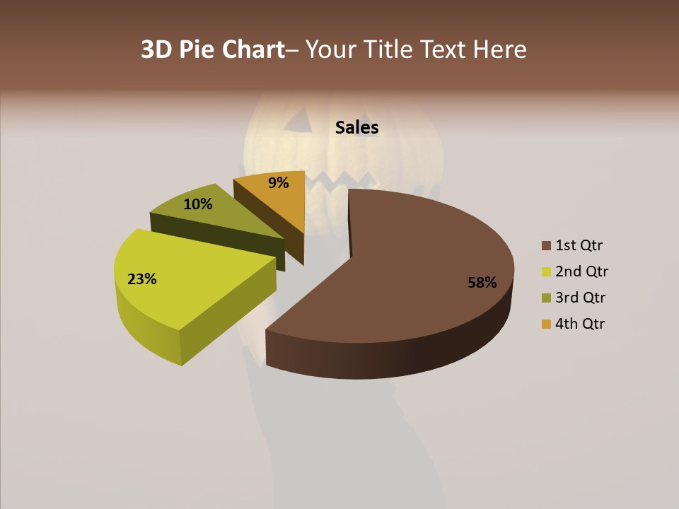 Girl Harmonious Postcard PowerPoint Template