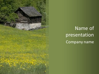 Scenery Villa Farming PowerPoint Template