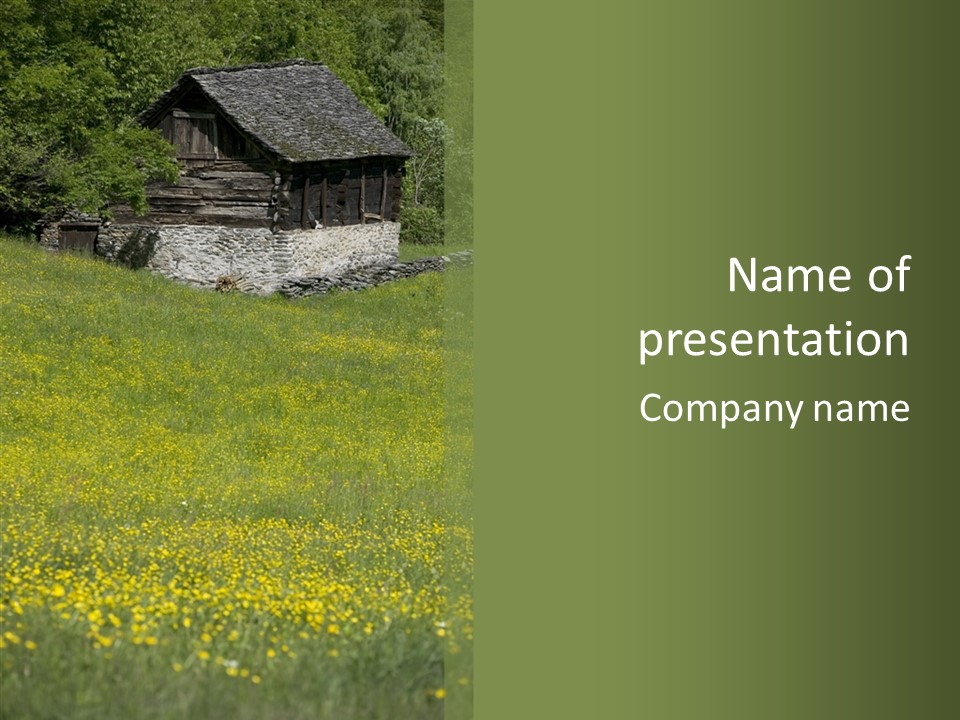 Scenery Villa Farming PowerPoint Template