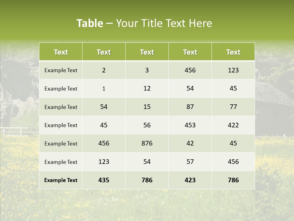 Field Outdoors Shack PowerPoint Template